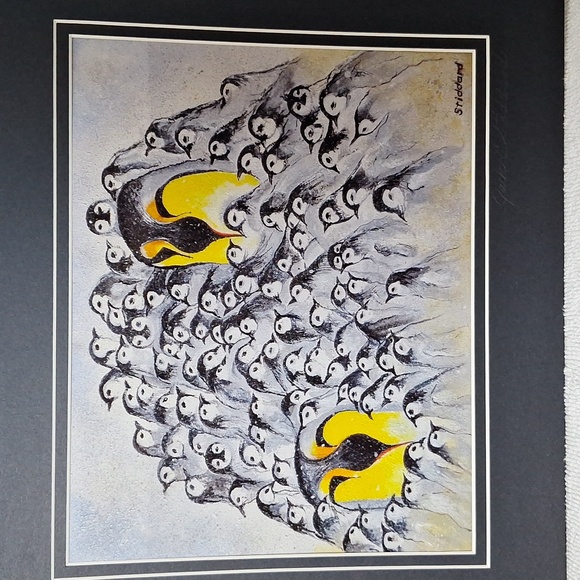 masterartistjackestiddard Other - March of The Penguins Painting by Jack E. Stiddard 8x10 Photo/ 11x14 Mat